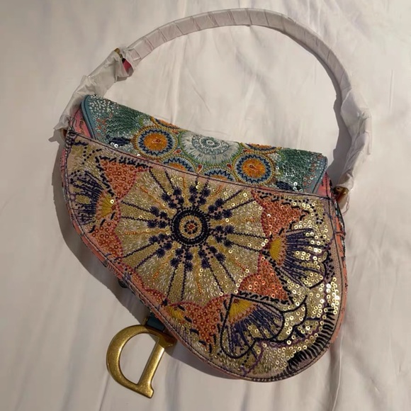 Super rare Dior limited sequin saddle bag - Picture 3 of 7